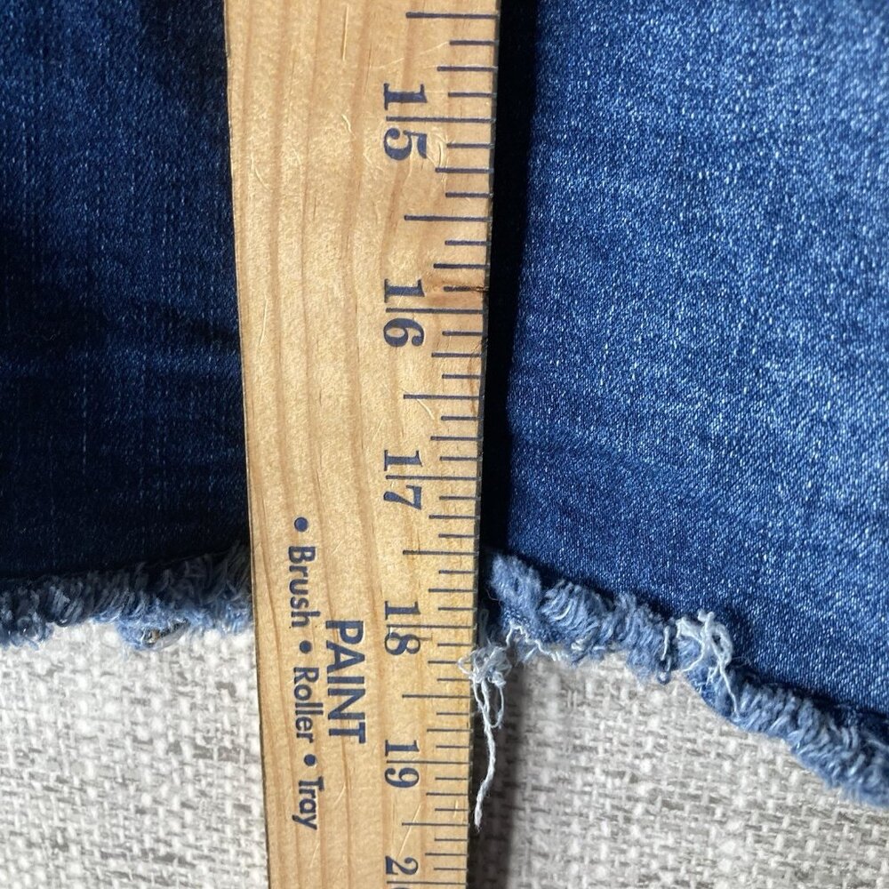 It's Blue Denim Destress Mini Skirt Women's Size 24W Pockets On Front And Back. - Picture 4 of 8